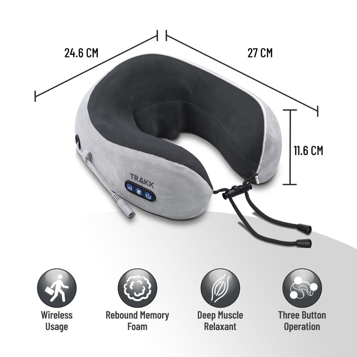 Trakk Wireless Neck Massage Pillow