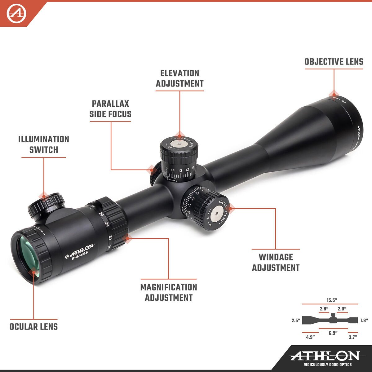 Athlon Optics Argos BTR G2 8-34x56 MOA