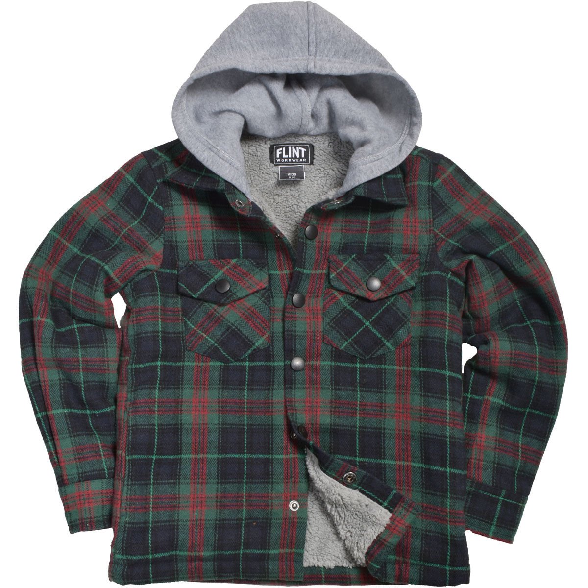 Flint Workwear Boy's Sherpa Lined Shirt Jacket