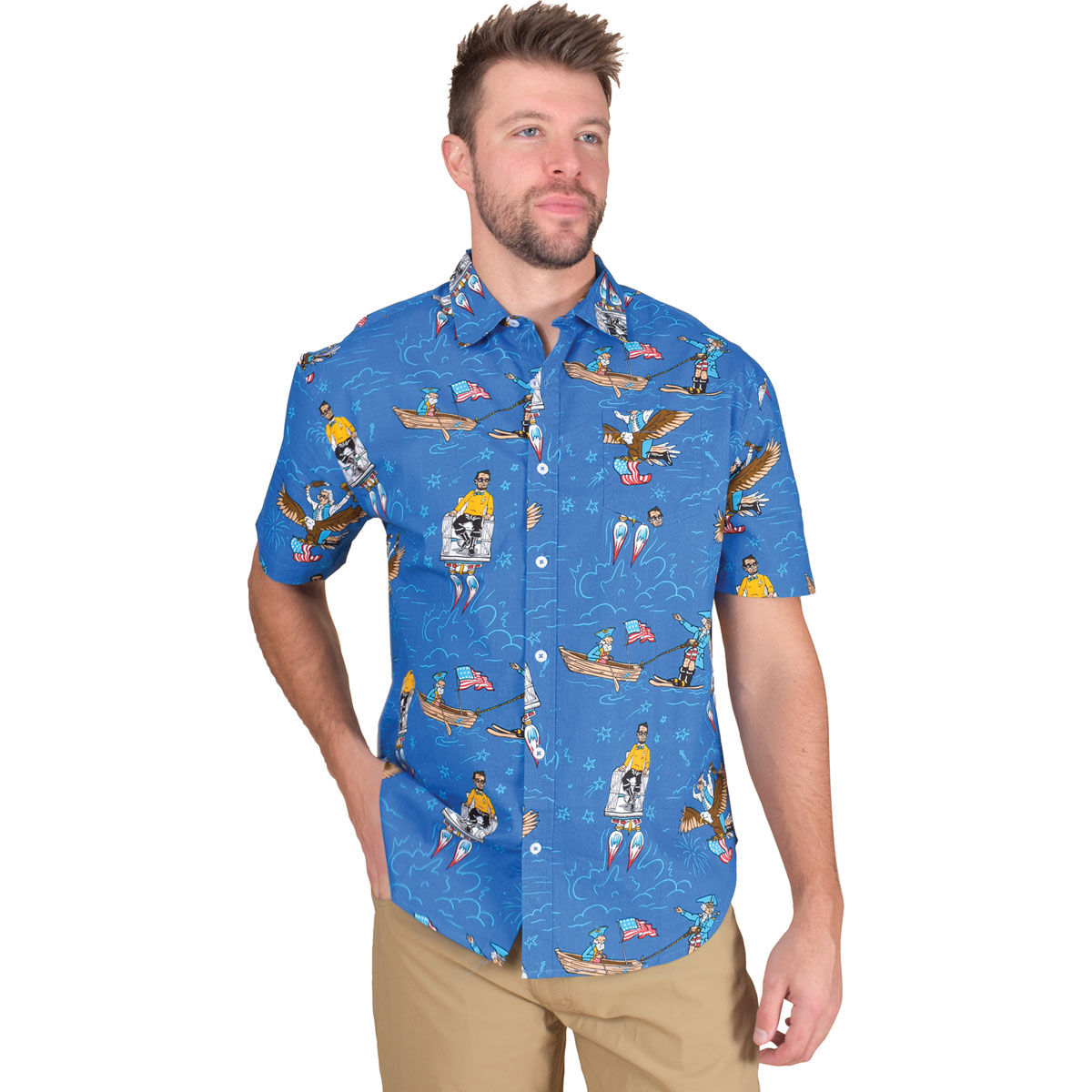Staghorn Outfit Men's Short Sleeve Print Woven