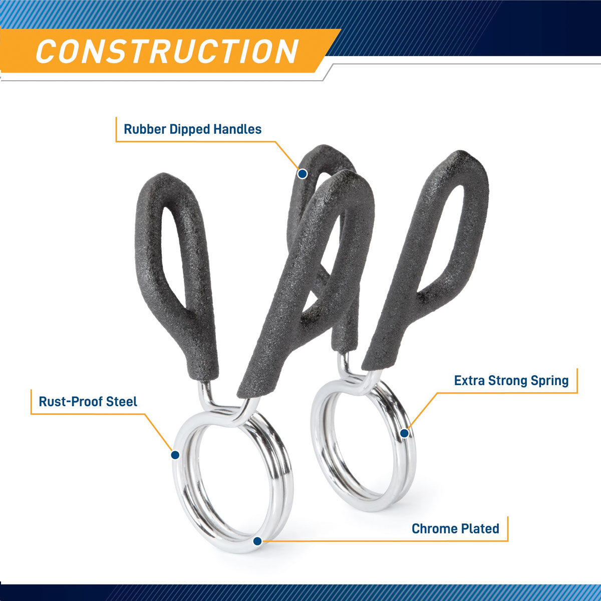 Marcy 1" Standard Spring Collars - 2-Pack