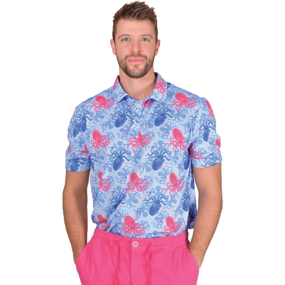 Aeroline Men's Octopus Print Polo