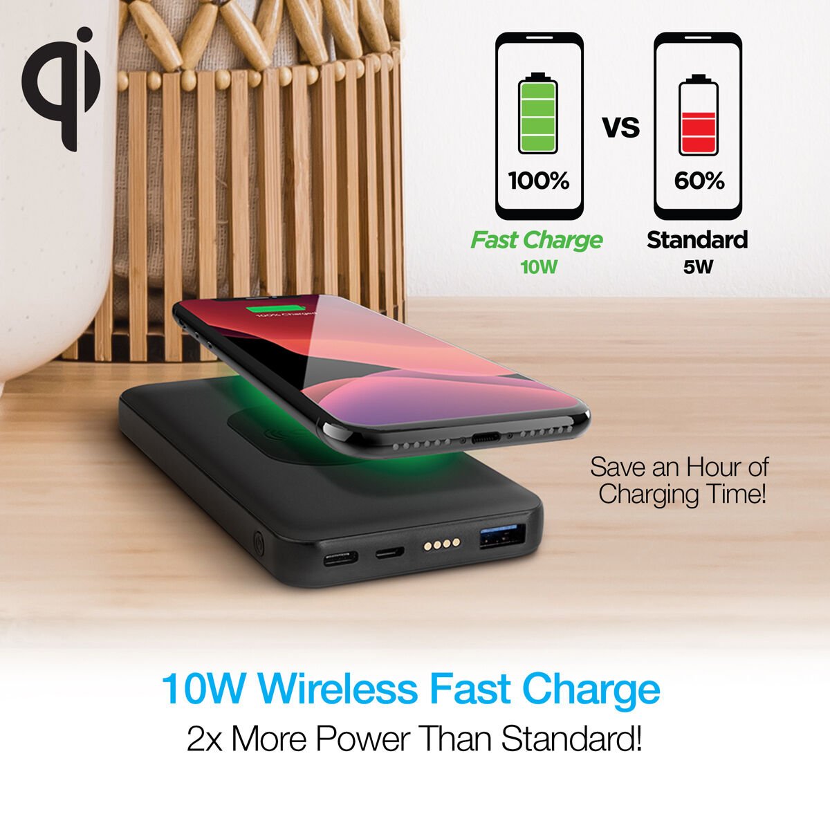 Naztech Core 2-in-1 Charging Dock + Wireless Power Bank