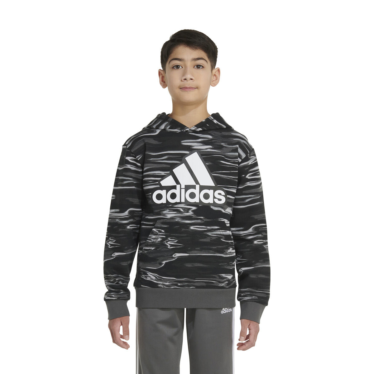 adidas Boys' AOP Liquid Camo Pullover Hoodie