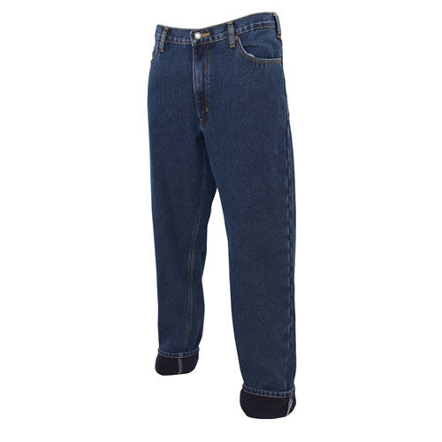 Full Blue Men's 5 Pocket Bonded Fleece Relaxed Fit Denim Jeans