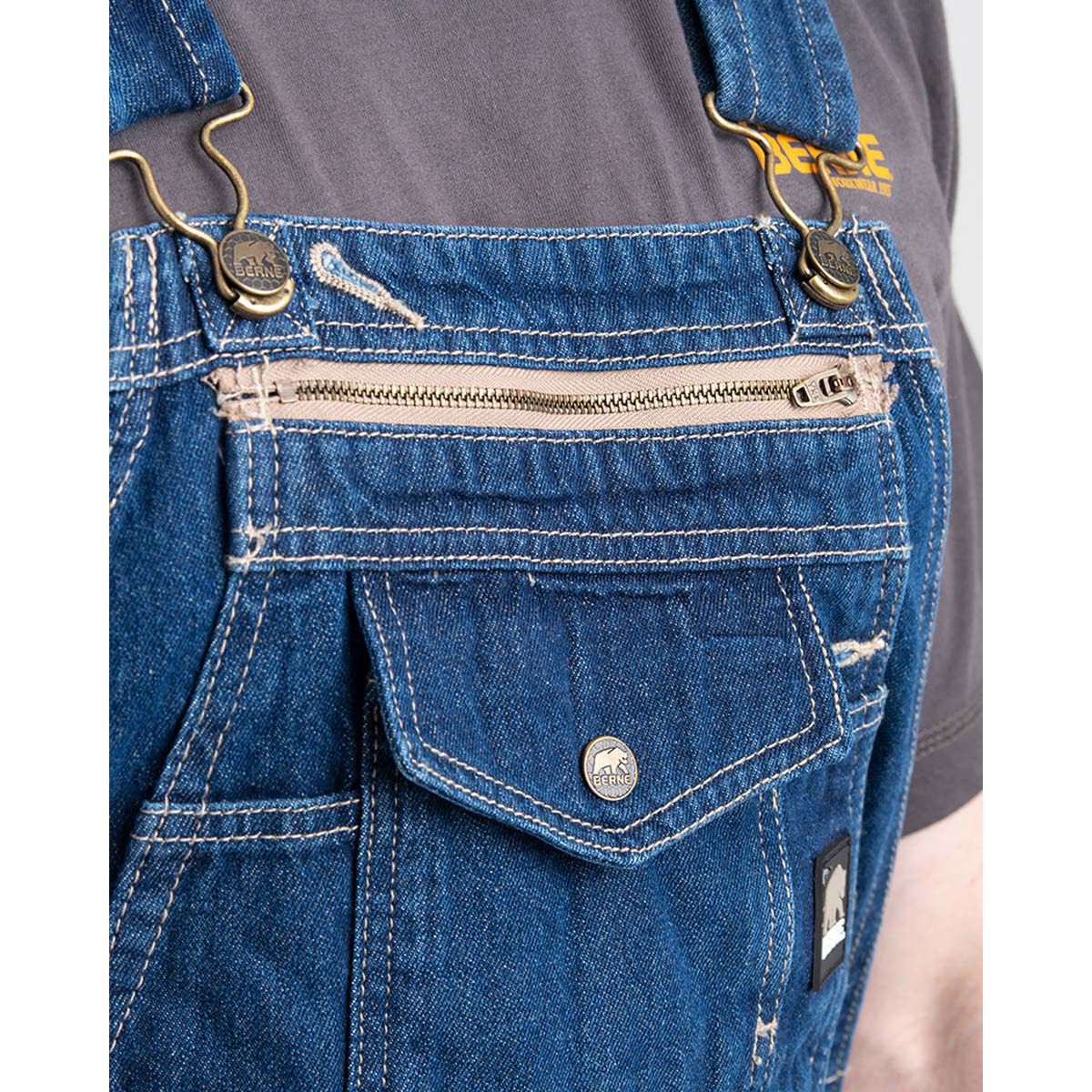 Berne Men's Heritage Unlined Washed Denim Bib Overall