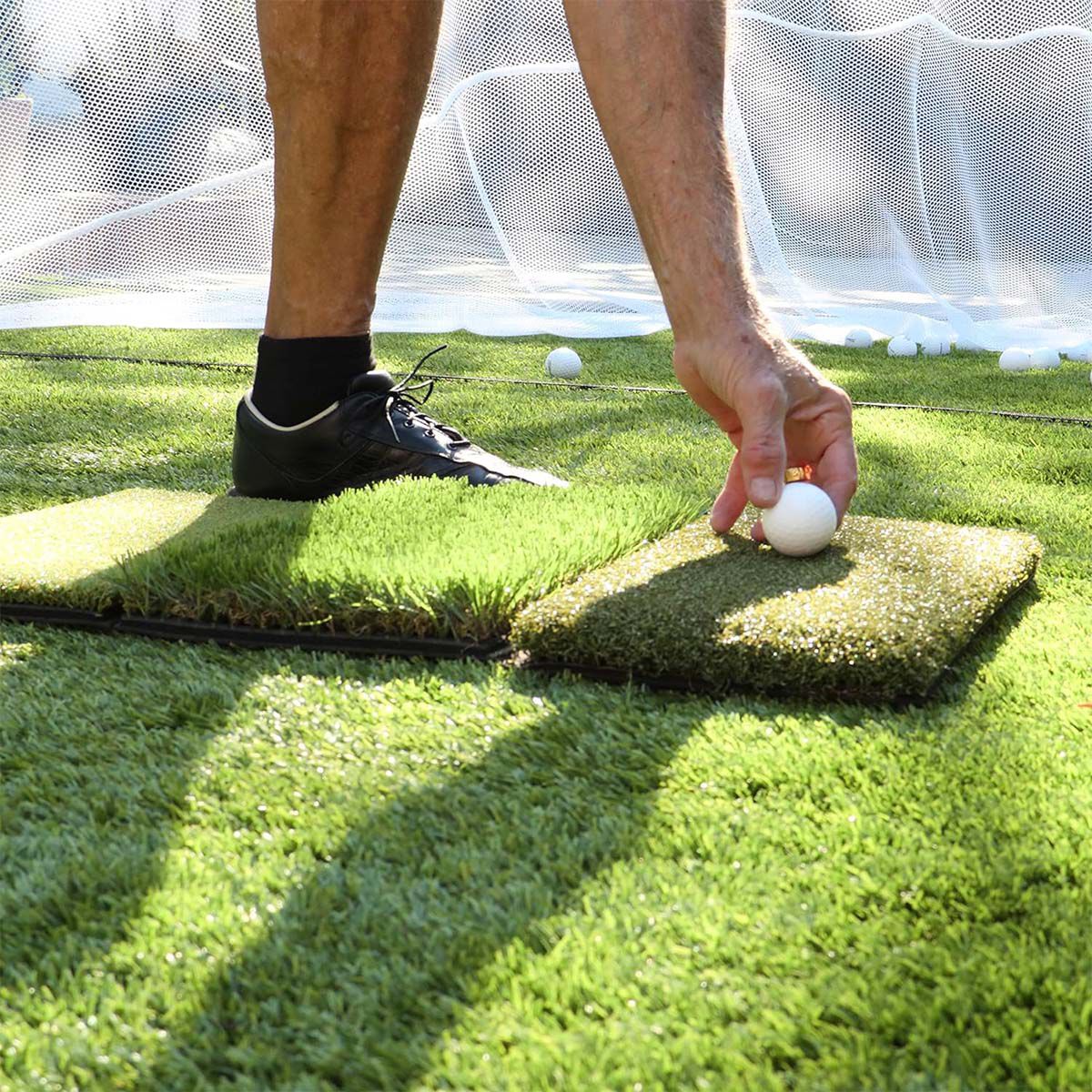 Pure2improve Tri-Turf Hitting Mat & Impact Balls Bundle