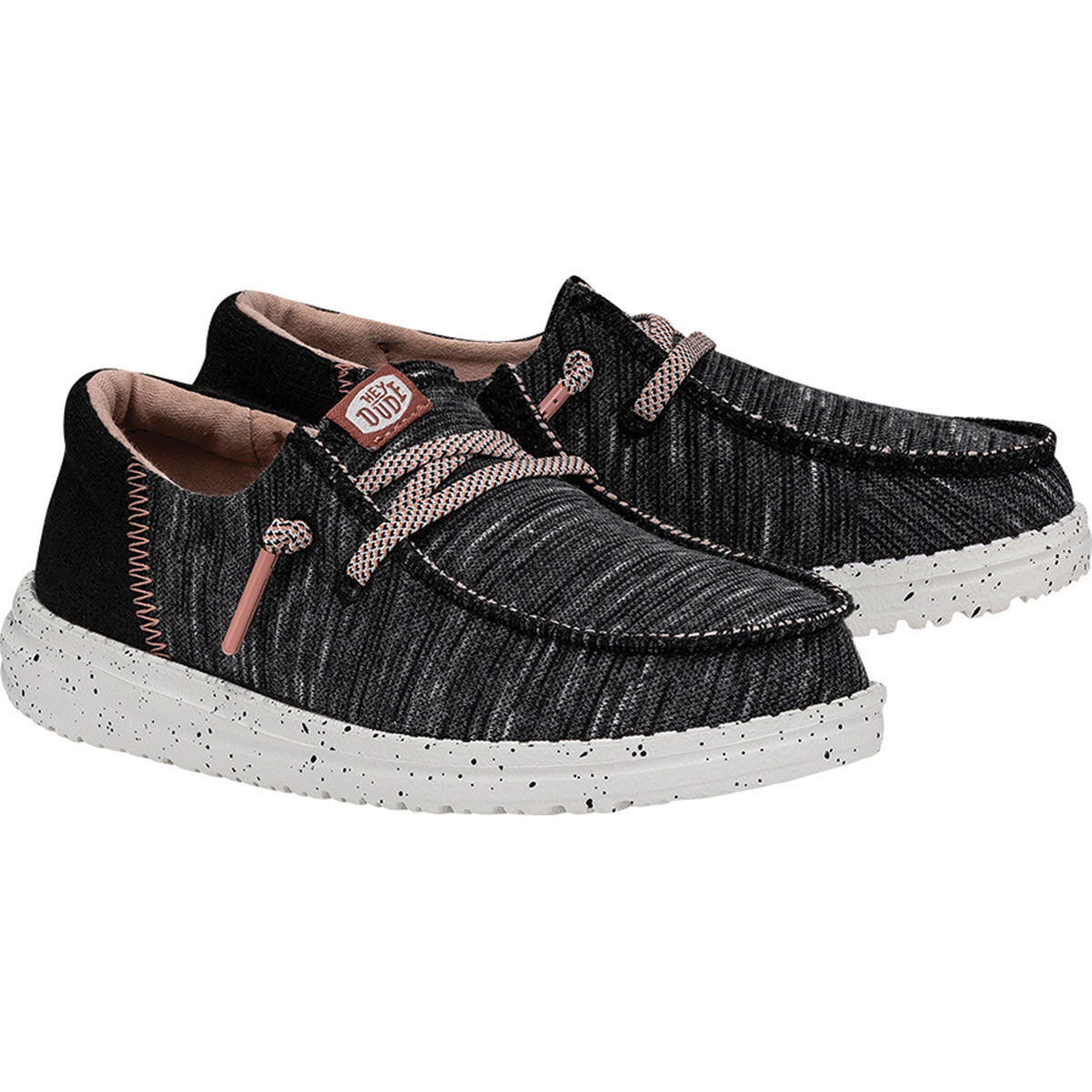HeyDude Girls' Wendy Youth Jersey Black Shoes