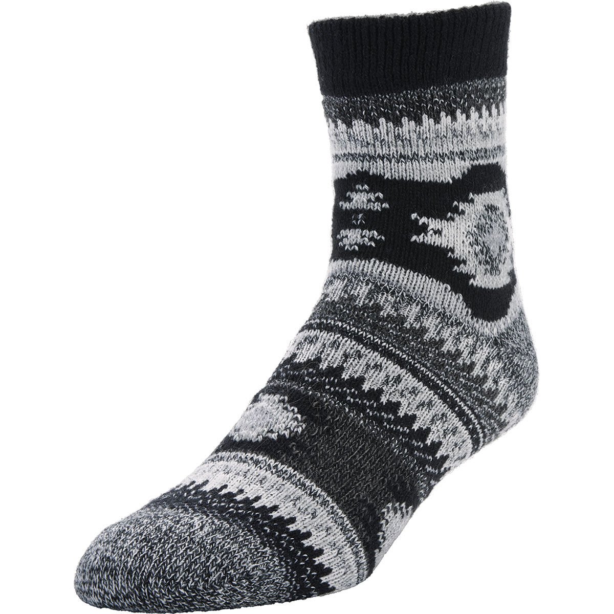 Fireside Men's Cozy Socks Aztec Black