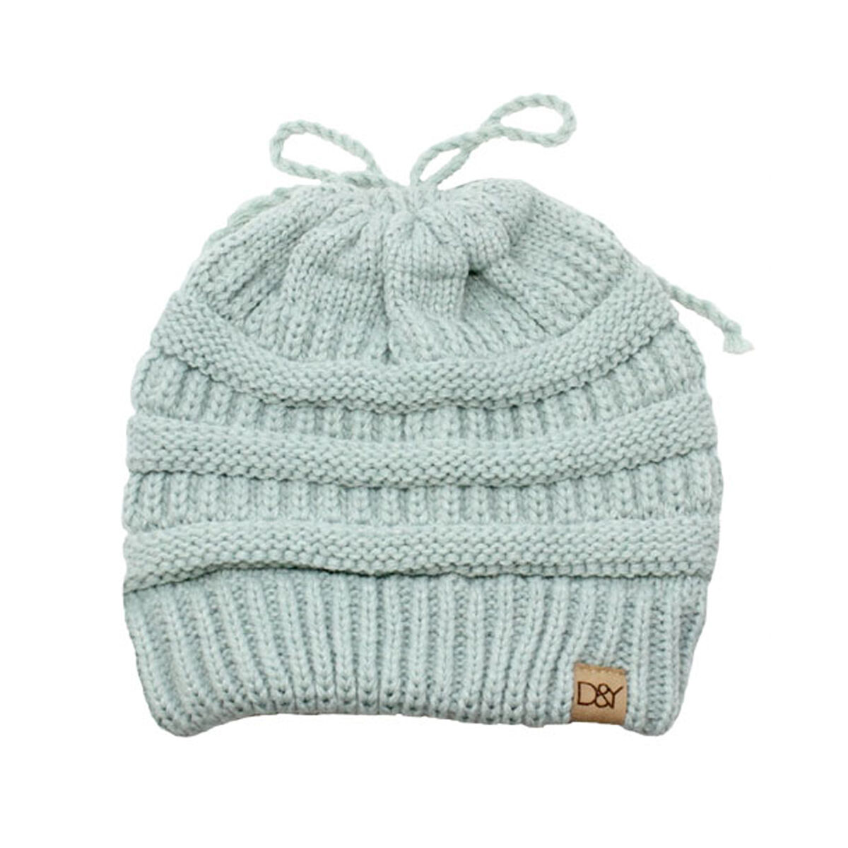 David & Young Women's Slinky Beanie With Faux Fur Pom