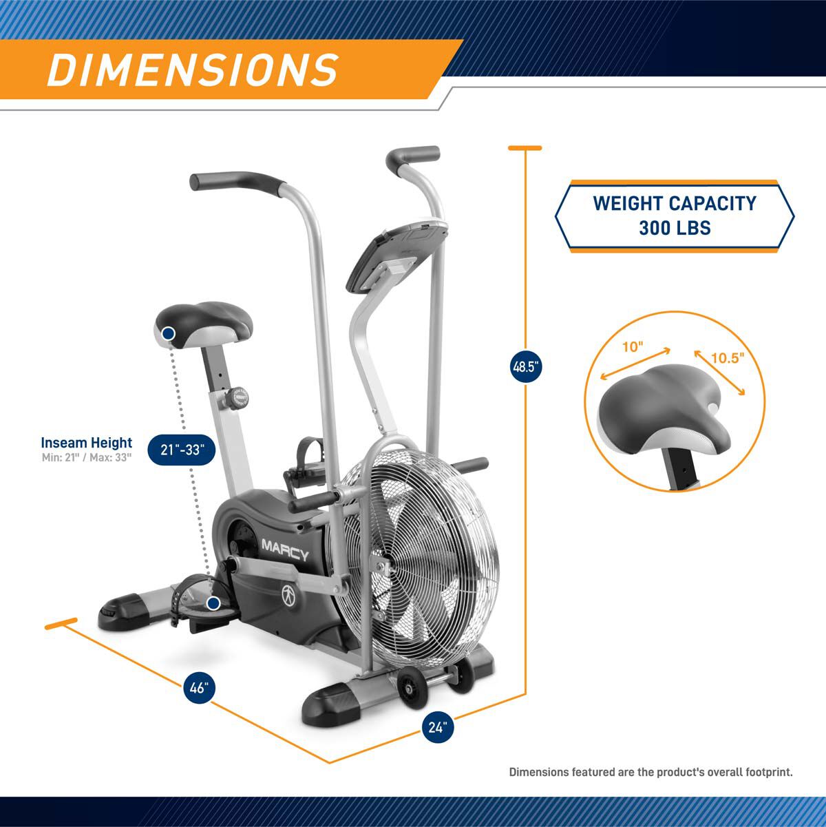 Marcy Air-1 Deluxe Exercice Fan Bike