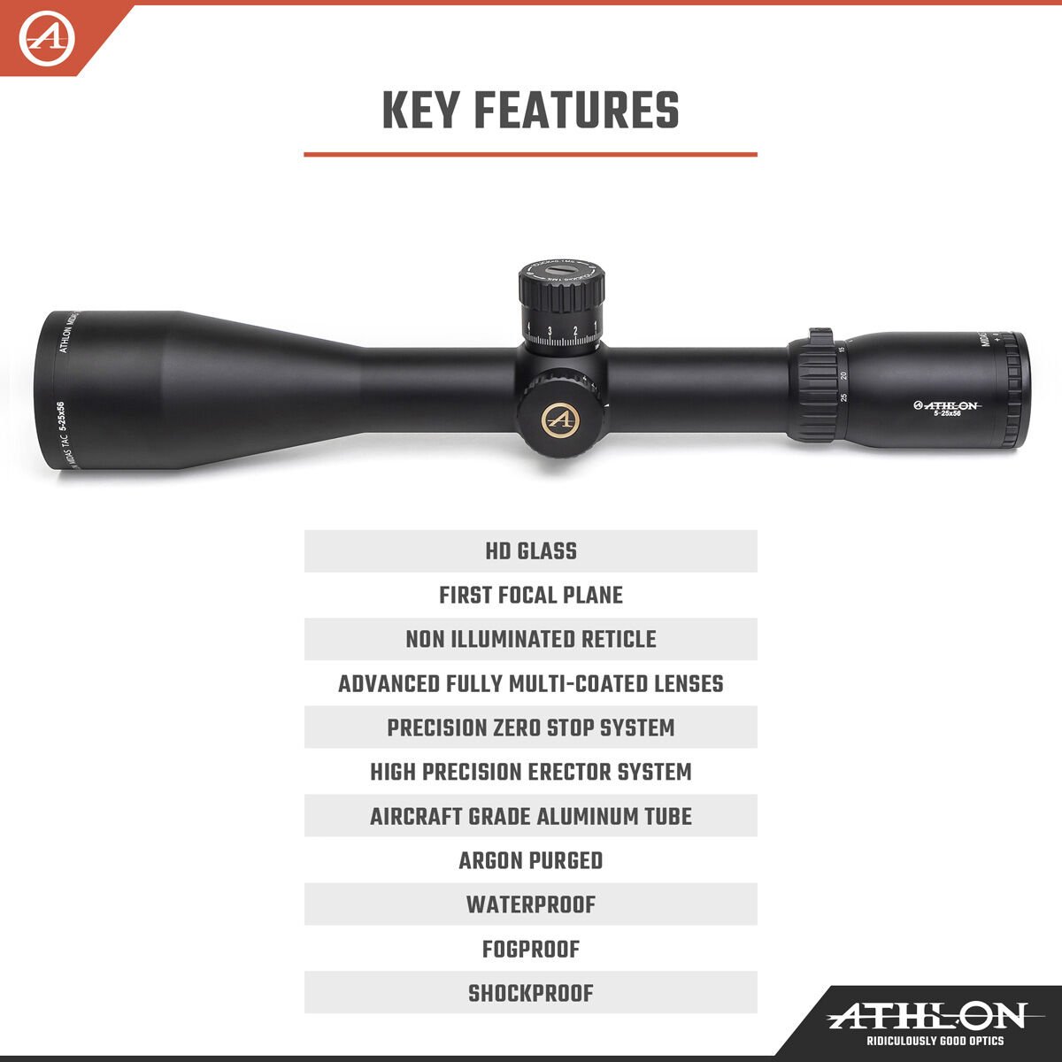 Athlon Optics Midas THD5-25x56APRS6MIL