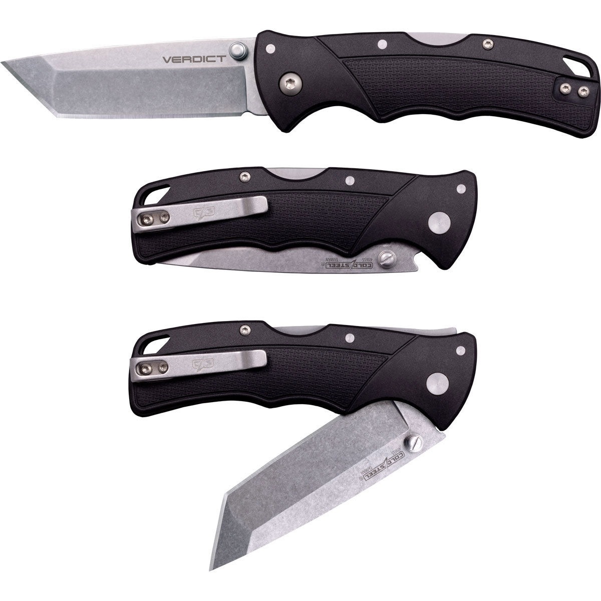 Cold Steel Cold Steel Verdict Tanto Point Stonewash Black