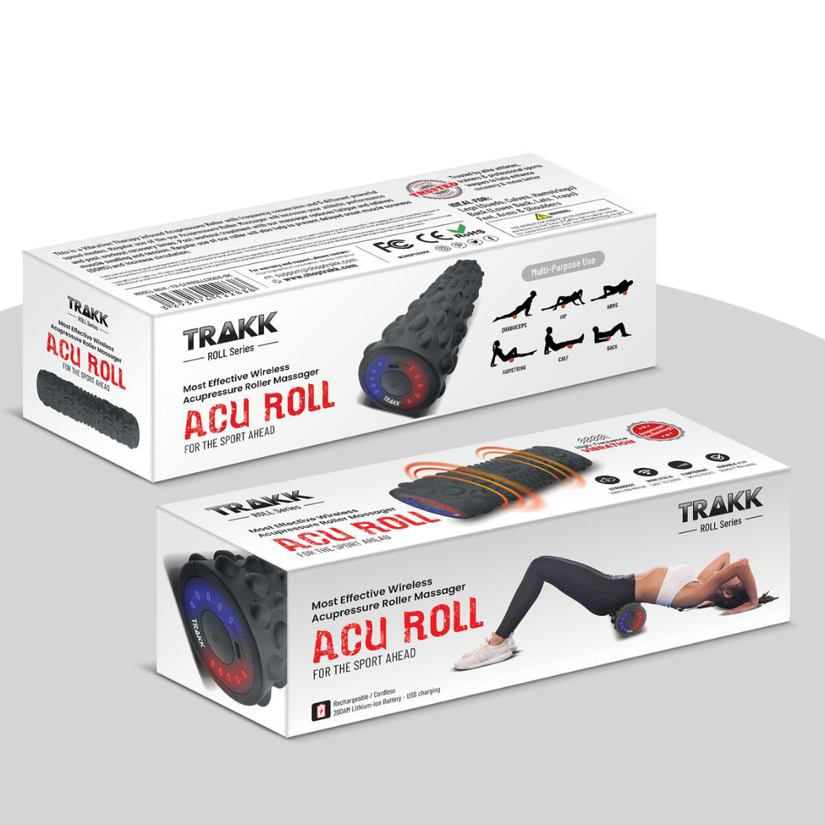 Trakk Accuroll 5-Speed Rechargeable Electric Foam Roller