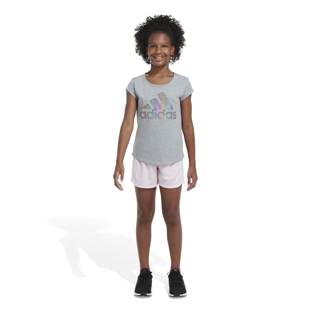 adidas Girls' AEROREADY® 3-Stripe Pacer Mesh Shorts