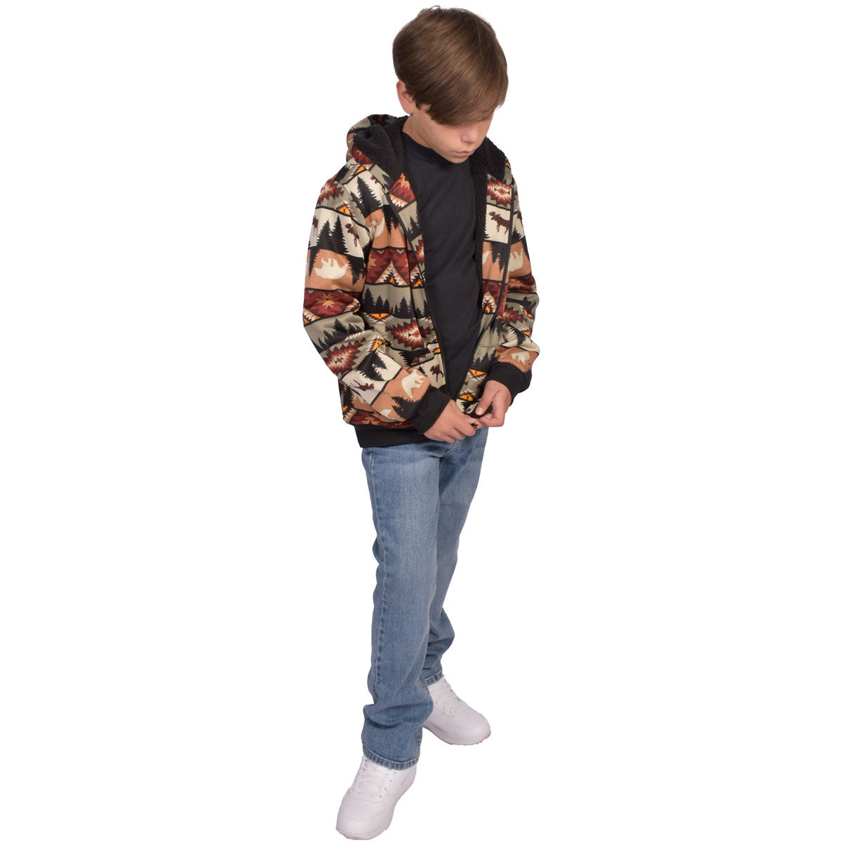 Canyon Creek Boy's Sherpa Full Zip Hoodie