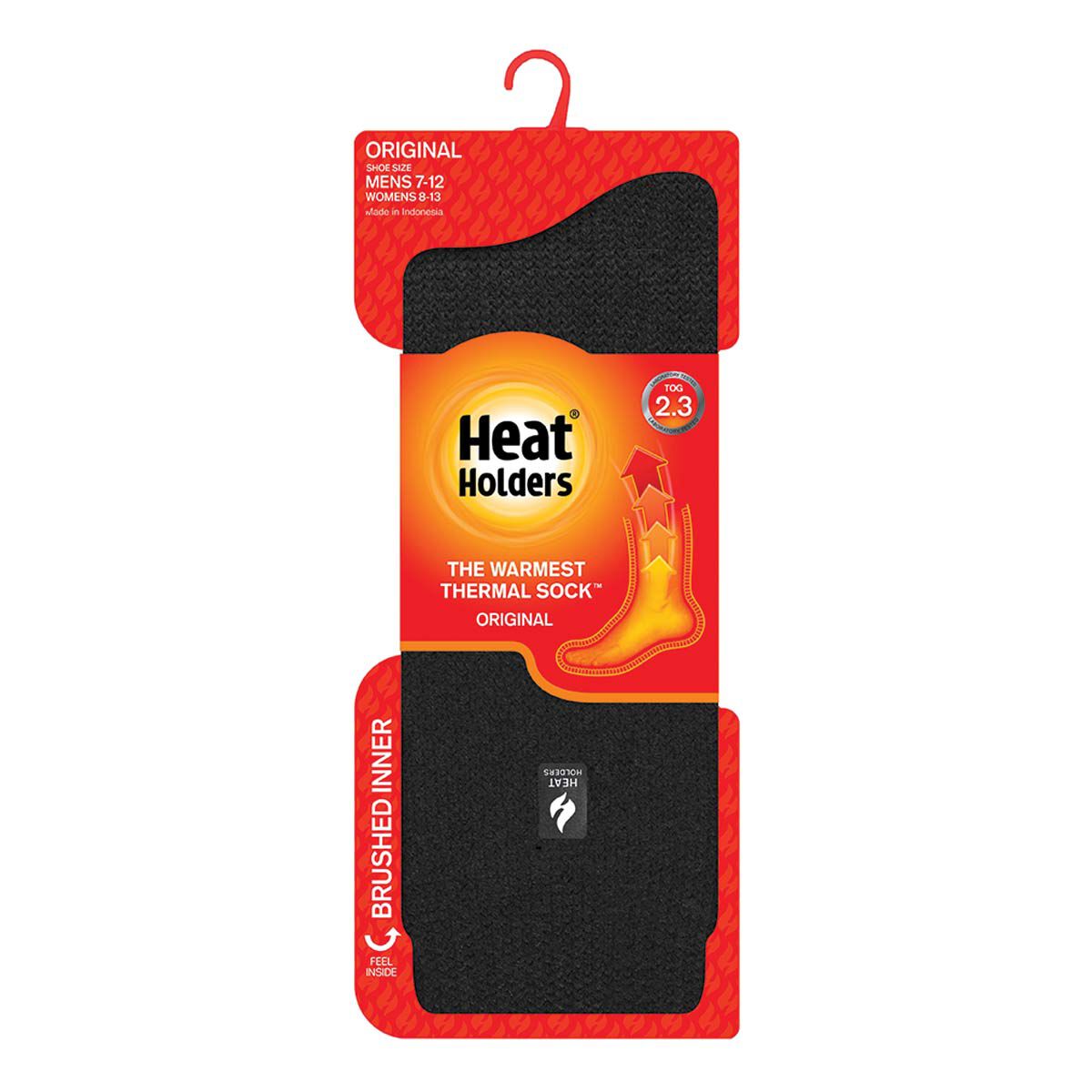 Heat Holders Joshua Solid Crew Black Socks