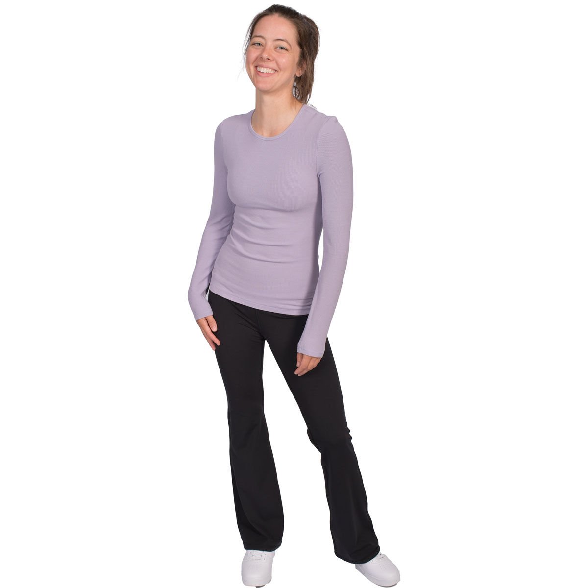 90 Degree Women's Long Sleeve Ribbed Tee