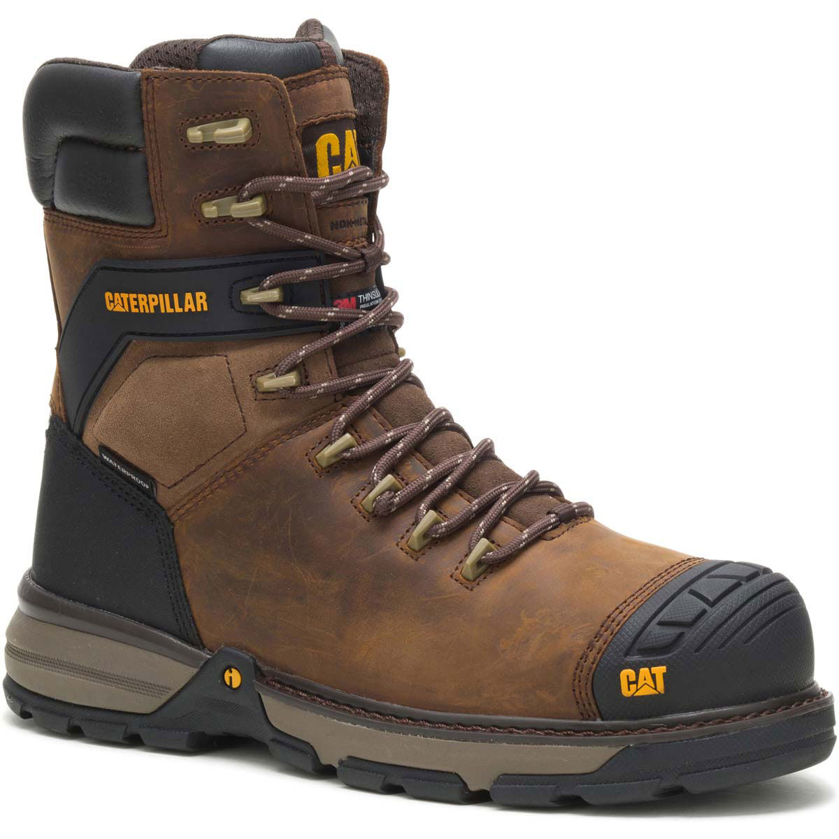 Cat Men's Excavator 8" Superlite Waterproof Thinsulate Carbon Composite Toe Work Boots