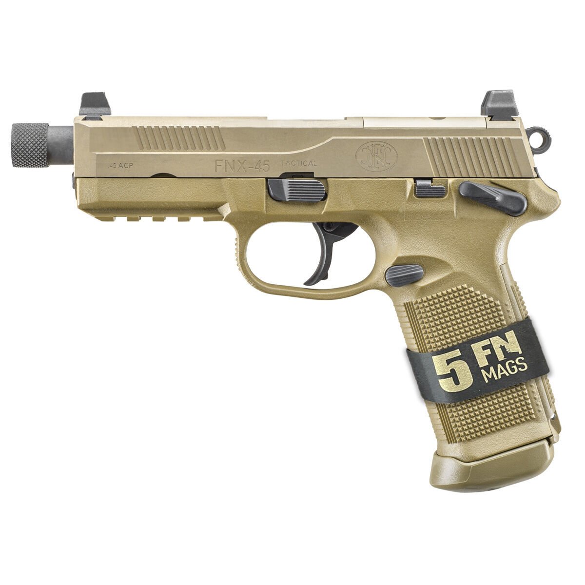 Fn FNX-45T BUNDLE 45 FDE Pistol