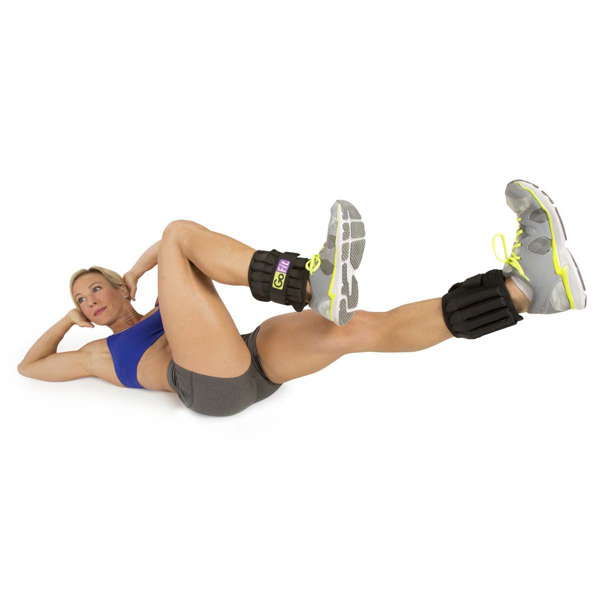 Go Fit 10lb Padded Adjustable Ankle Weights Set