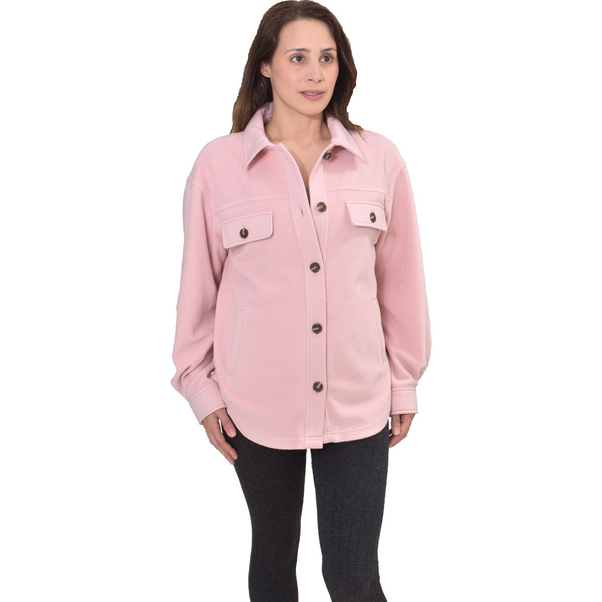 Love Tree Women's Button Up Shacket