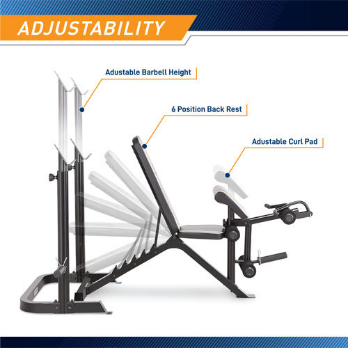 Marcy Olympic Weight Bench with Squat Rack and Leg Developer