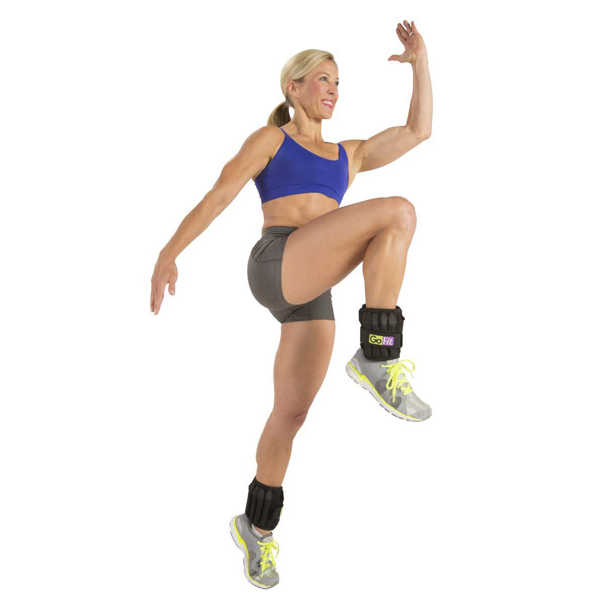 Go Fit 10lb Padded Adjustable Ankle Weights Set