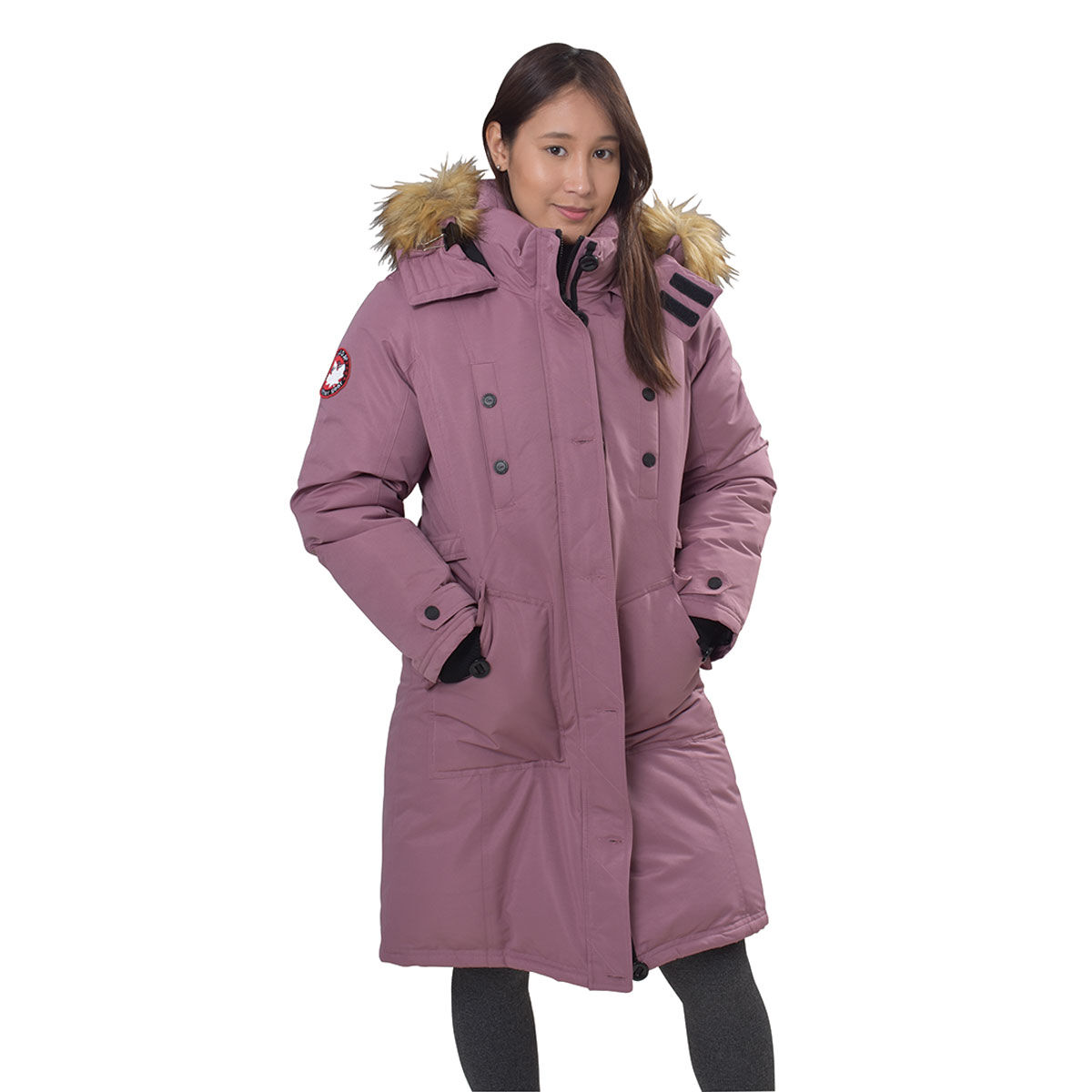 Canada Weather Gear Women's Long Parka With Fur Trim Hood