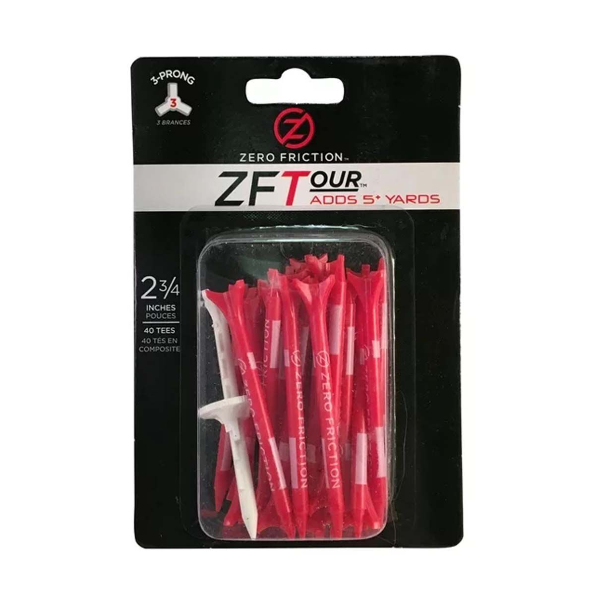 Zero Friction 2 3/4" 3 Prong Tee