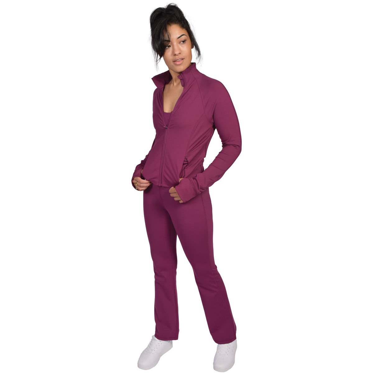 90 Degree Women's Cropped Zip-up Yoga Jacket
