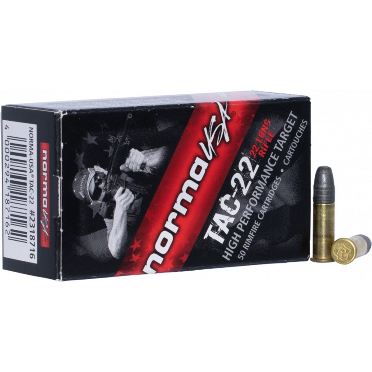 Norma 22LR Tac-22 40GR LRN Box Ammo