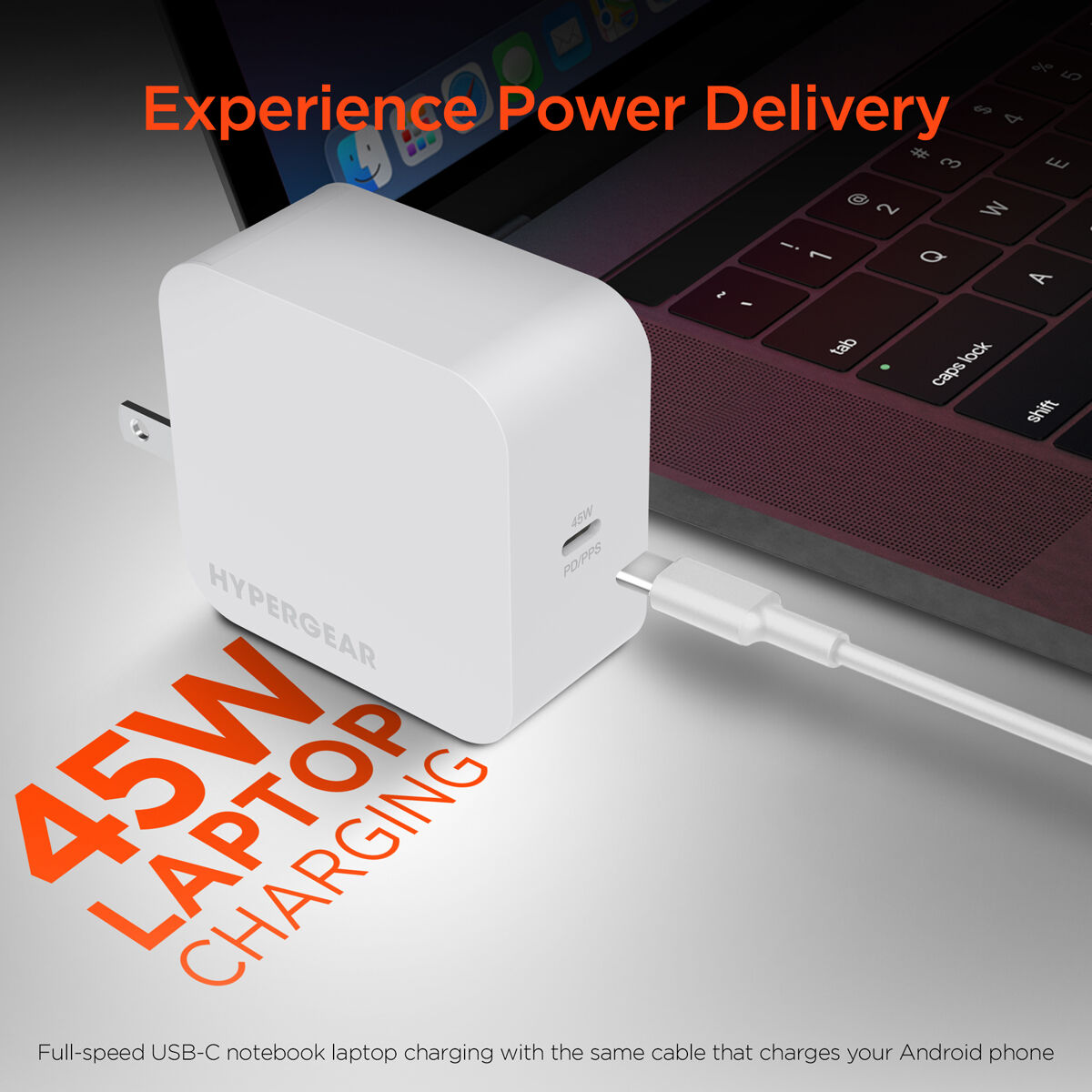 Hypergear SpeedBoost 45W USB-C PD Laptop Wall Charger with PPS