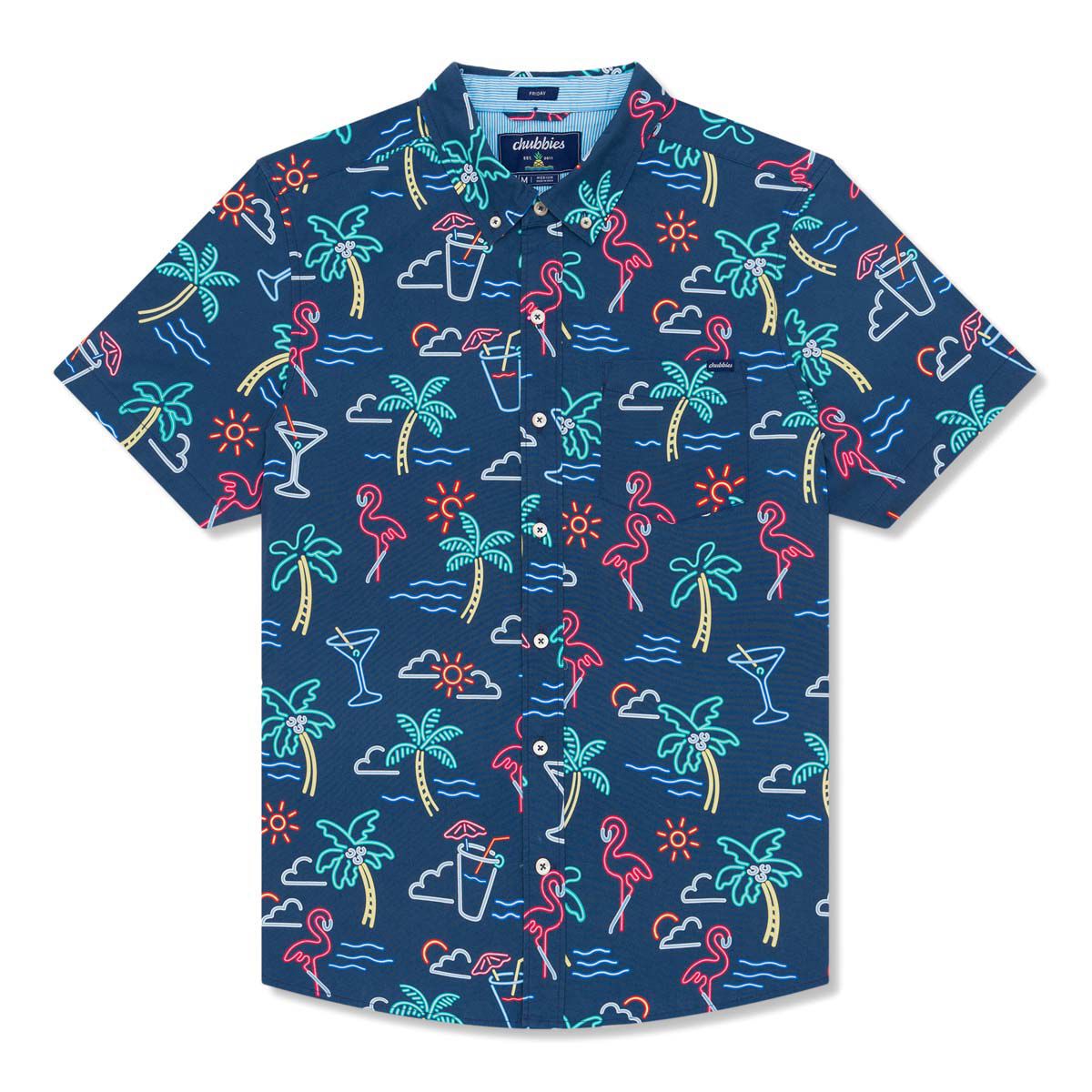 Chubbies Men's  Neon Light (Friday Shirt)