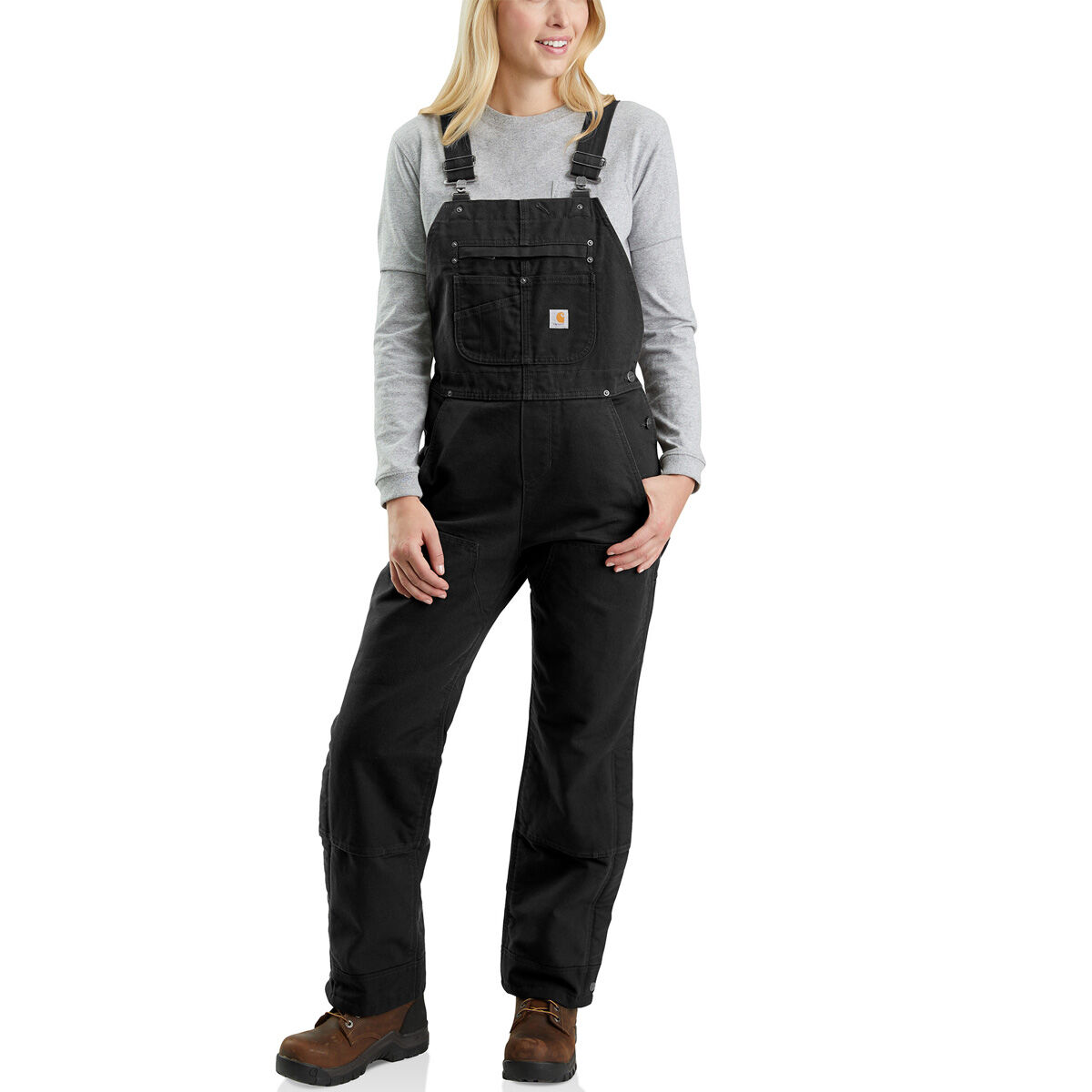 Carhartt Women's Relaxed Fit Washed Duck Insulated Bib Overalls