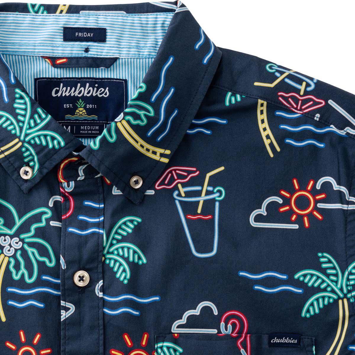 Chubbies Men's  Neon Light (Friday Shirt)