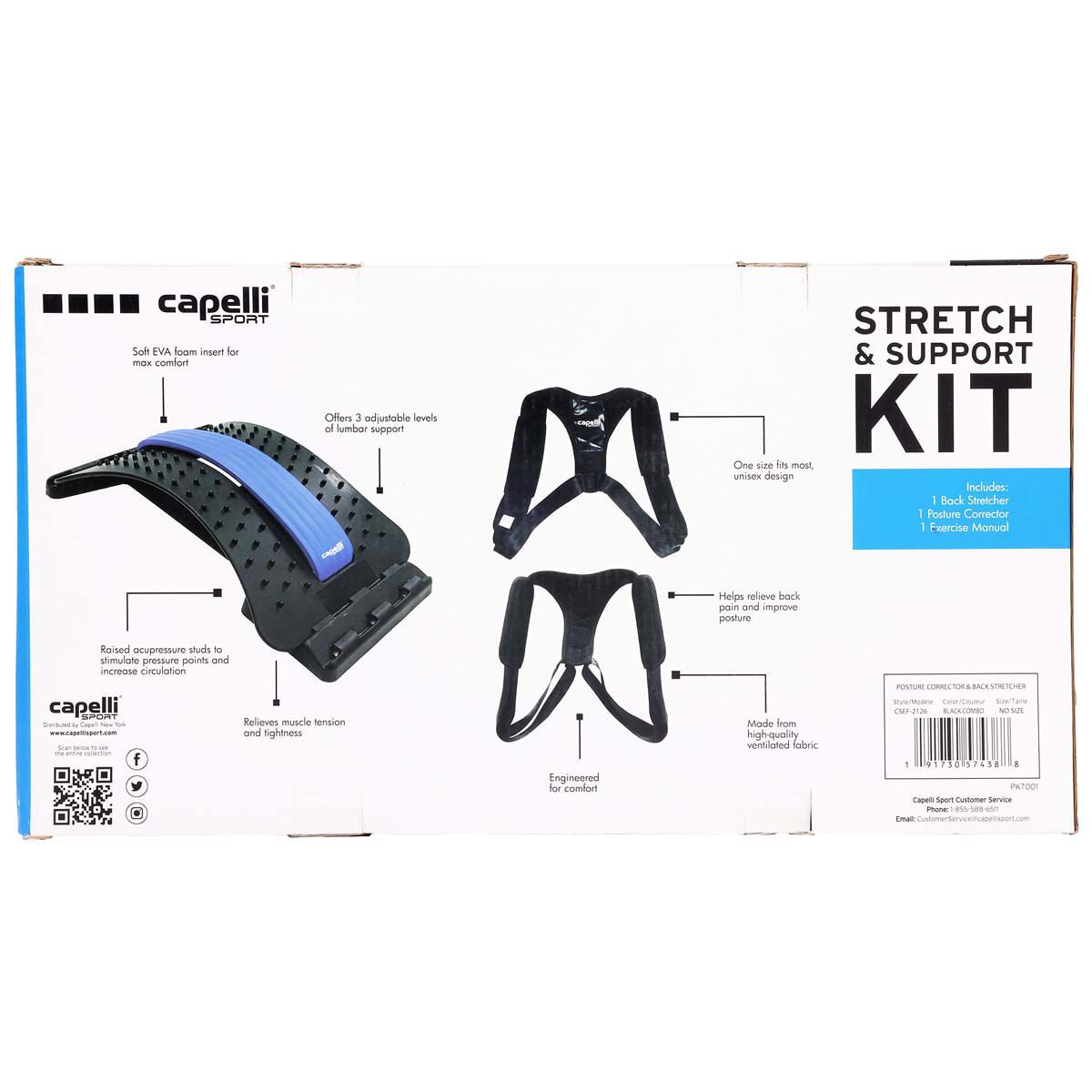 Capelli Sport Posture Corrector Back Stretcher