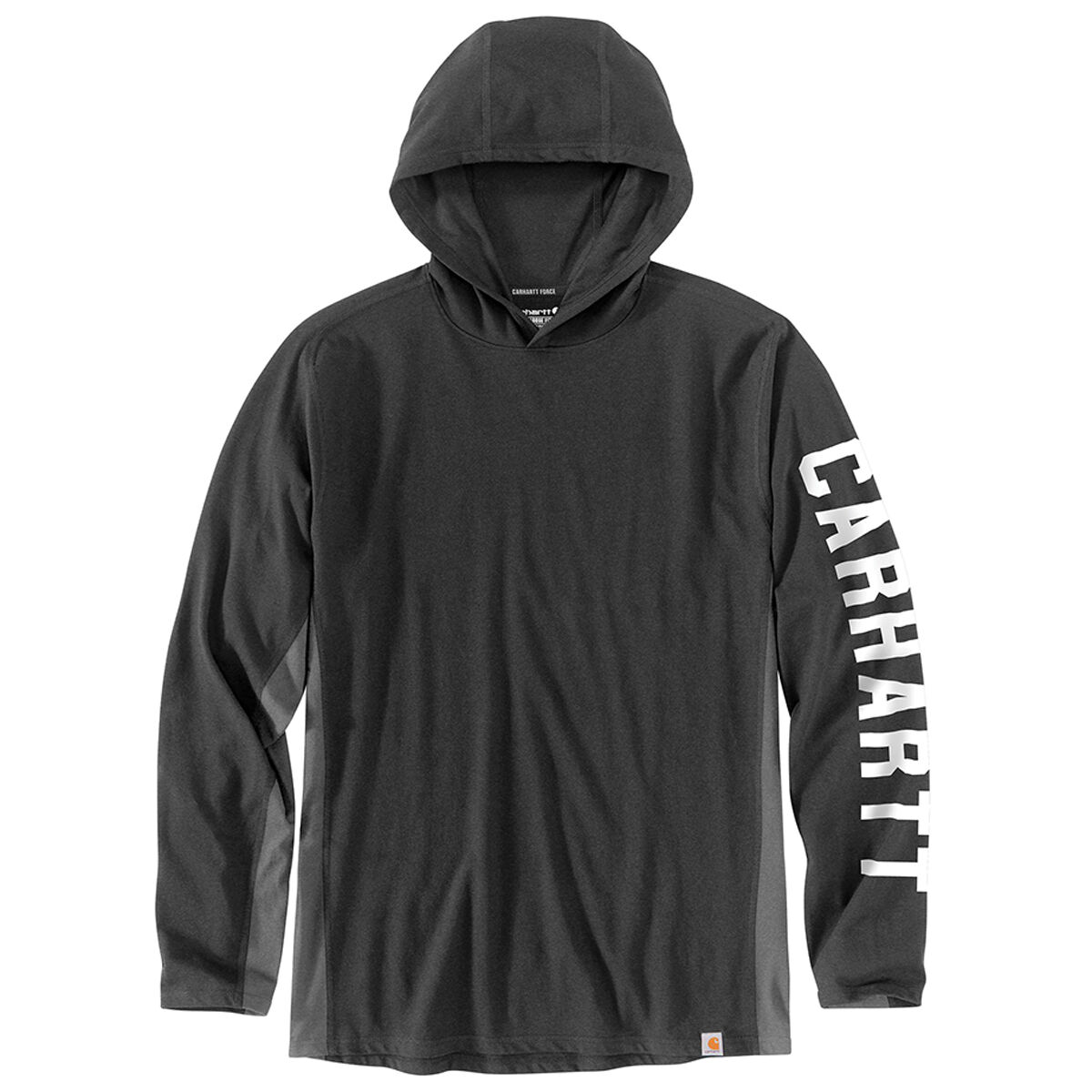 Carhartt Force Relaxed Fit Midweight Long-Sleeve Logo Graphic Hooded T-Shirt