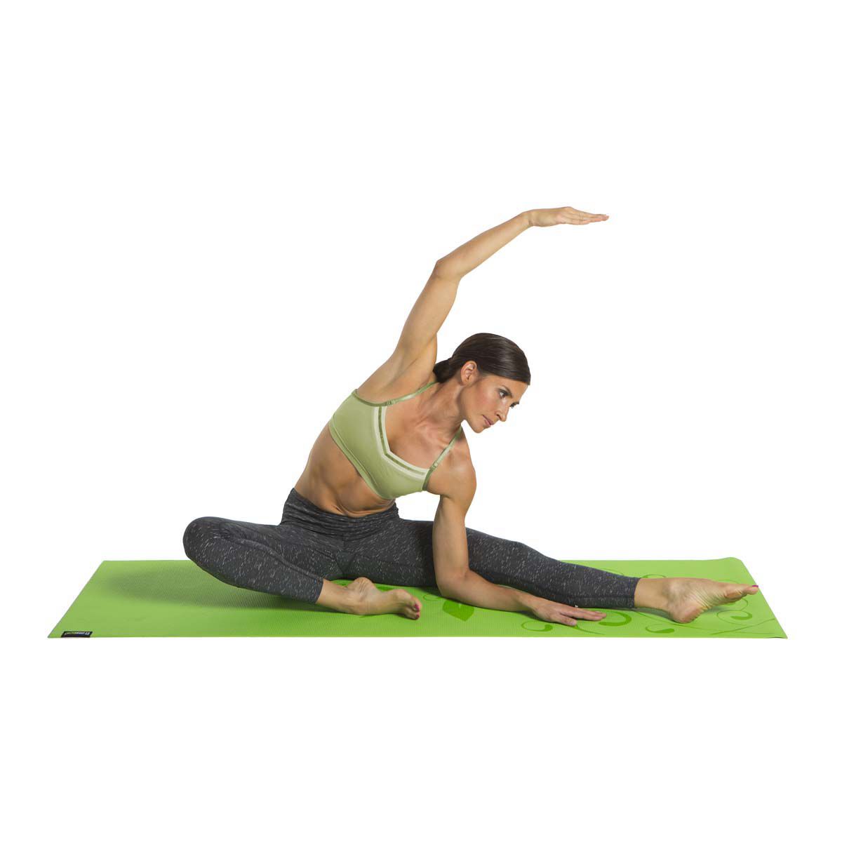 Go Fit Patterned Yoga Mat W/ Yoga Pose Wall Chart