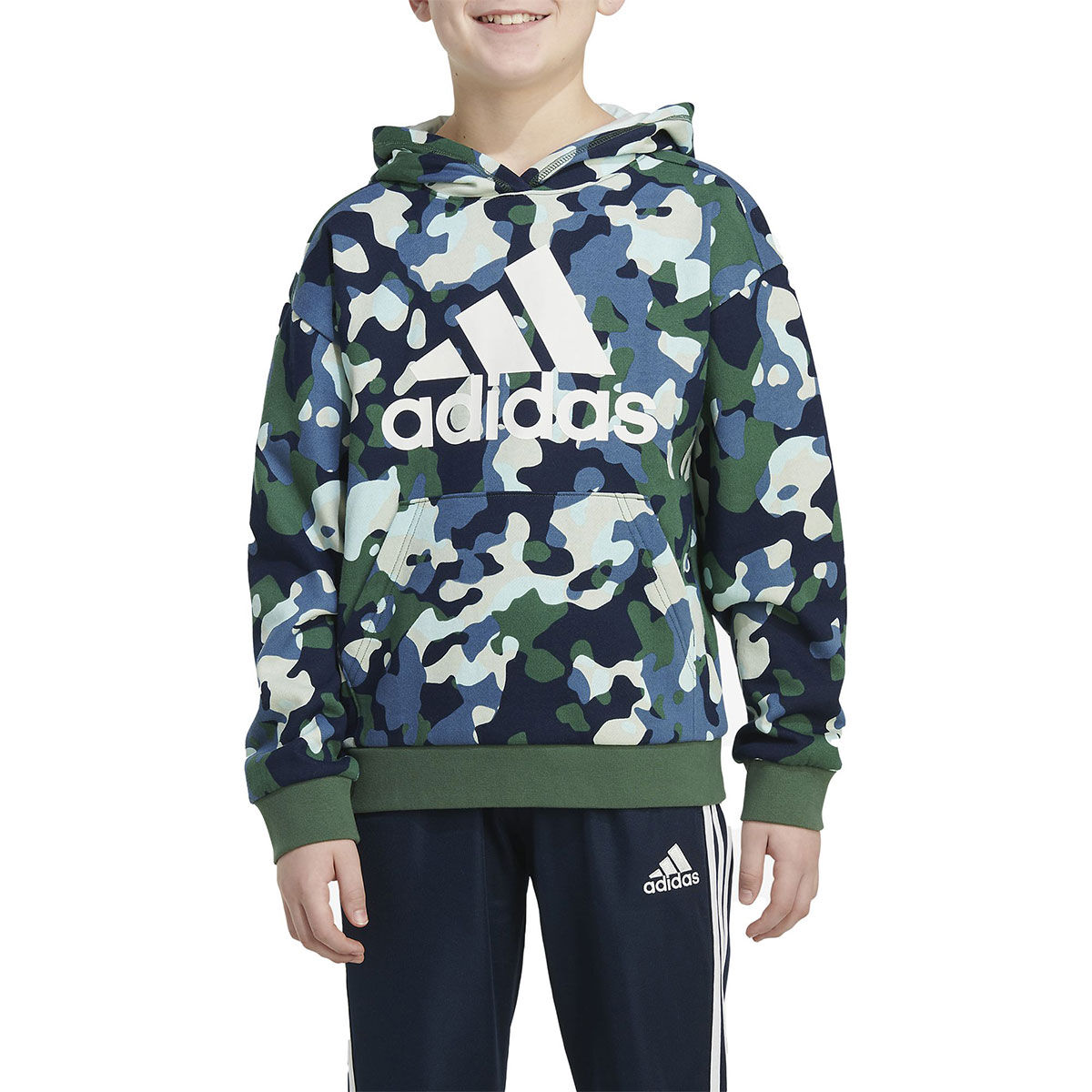 adidas Boys' Core Camo Hooded Pullover