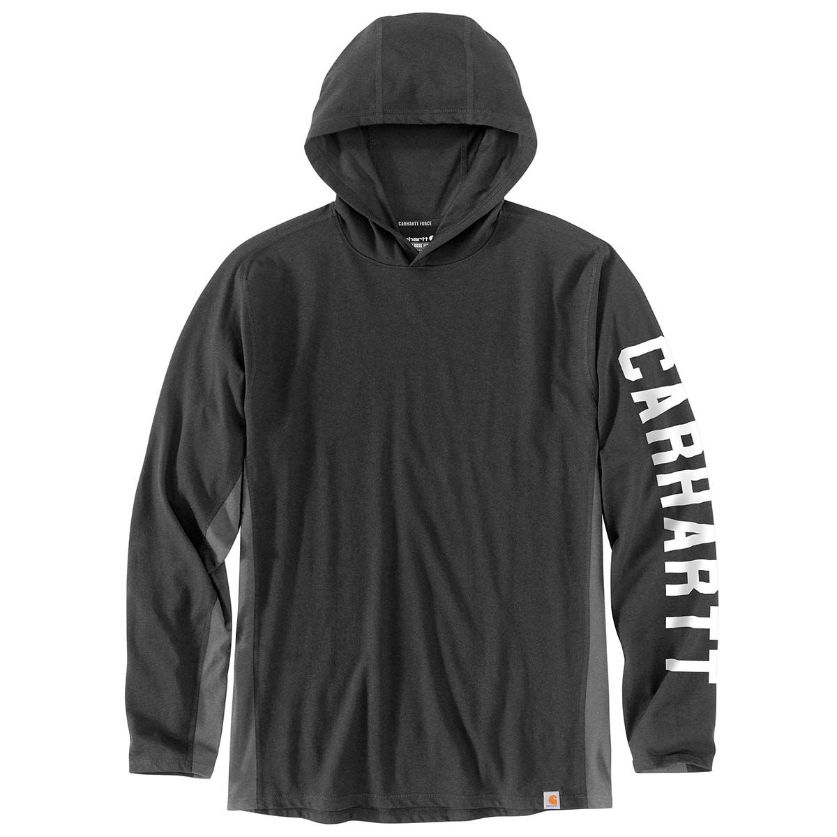 Carhartt Force Relaxed Fit Midweight Long-Sleeve Logo Graphic Hooded T-Shirt