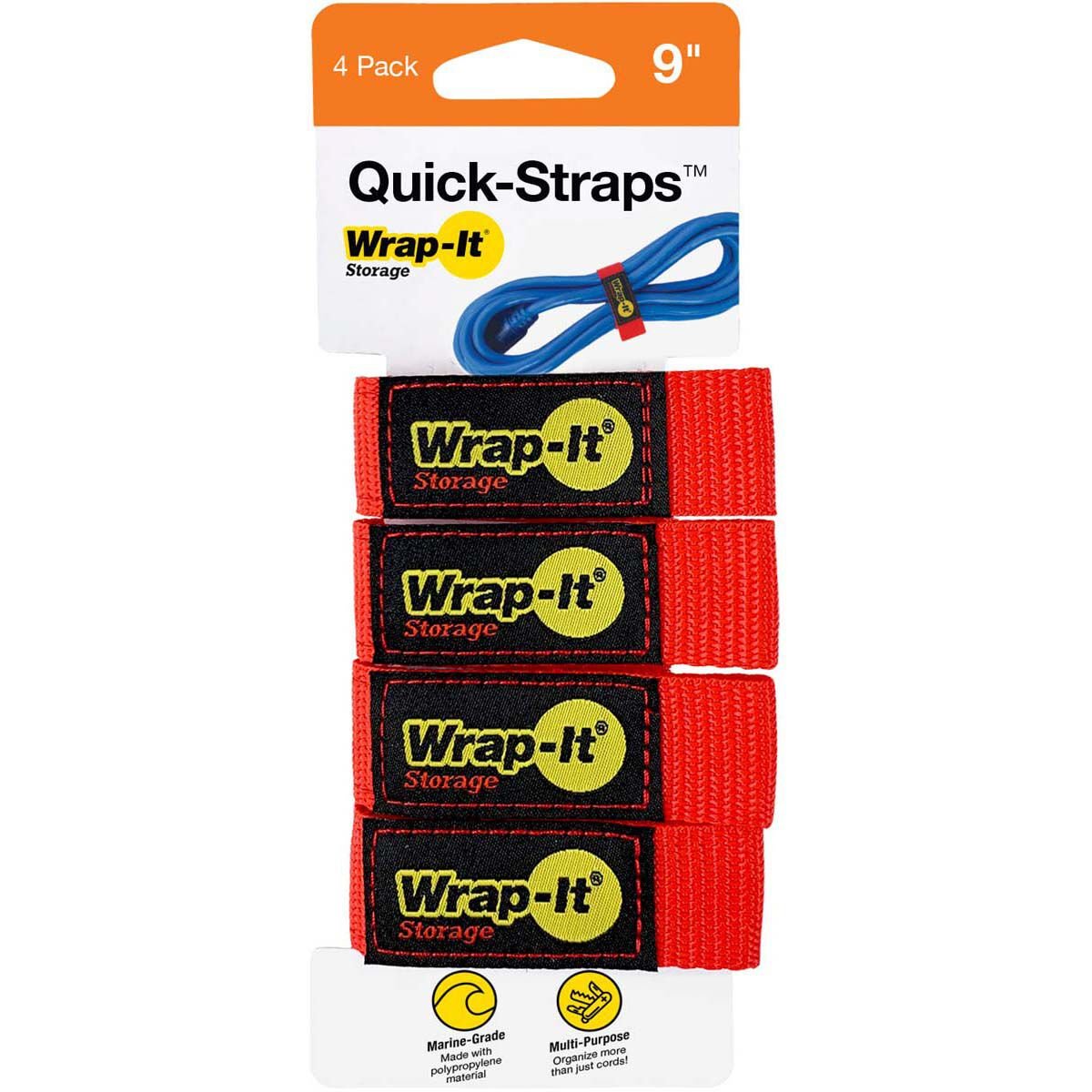 Wrap-it Storage Quick Staps 9" 4-Pack