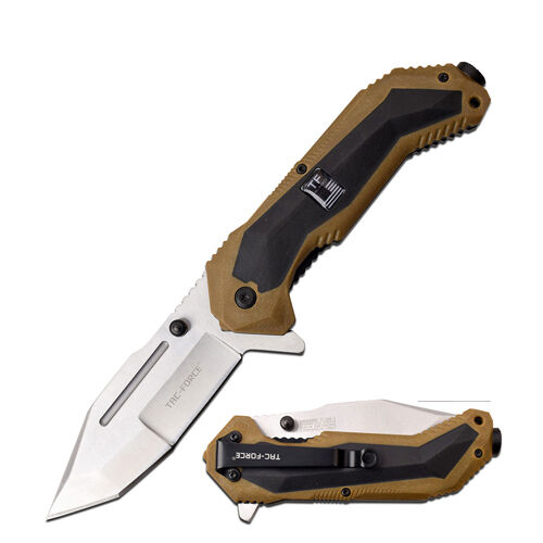 Tac-force 3.5" Satin Tanto Spring Assisted Knife