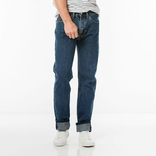 Levi's Men's 505 Dark Stonewash Regular Fit Jeans