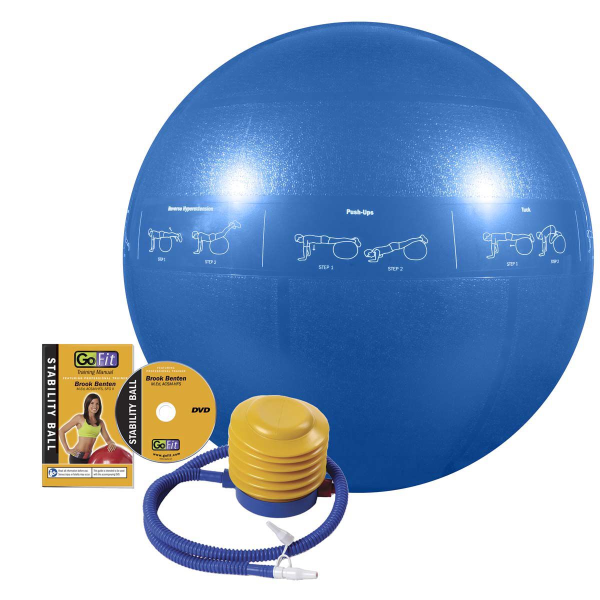 Go Fit 55cm Stability Ball with Guide