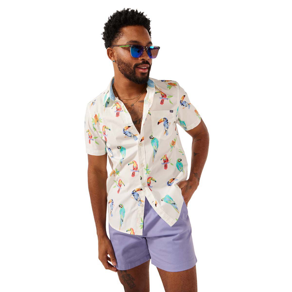 Chubbies Men's  Dude Where's Macaw (Friday Shirt)