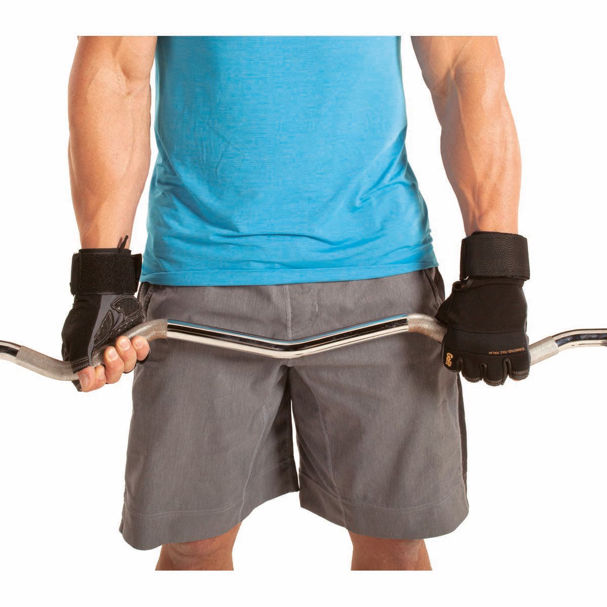 Go Fit Men's Pro Diamond-Tac Glove with Wrist Wrap