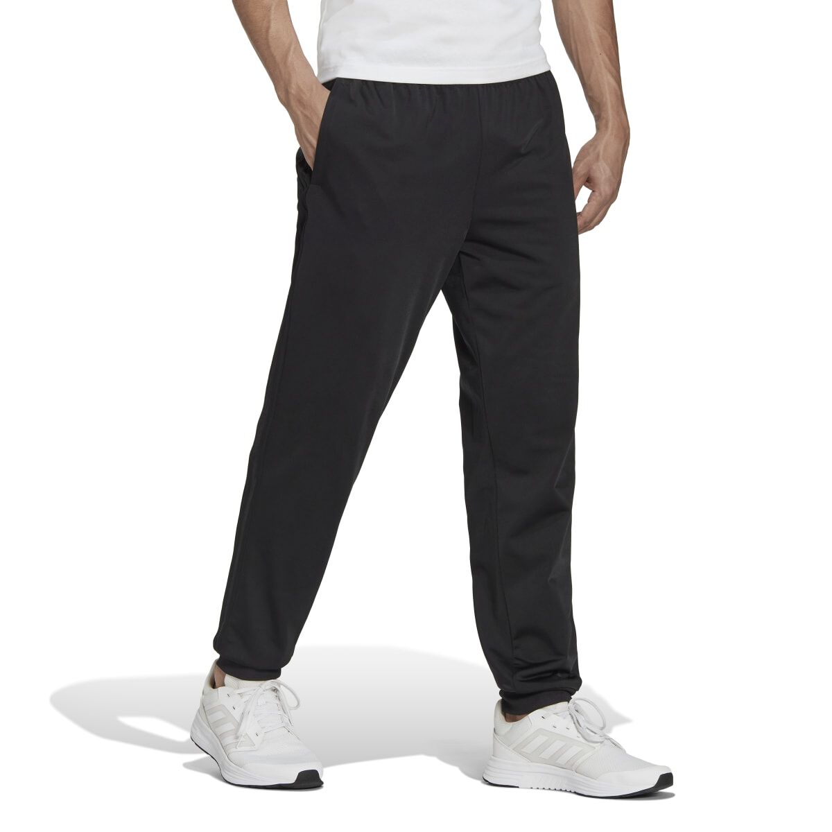 adidas Men's Essentials Warm-Up Tapered 3-Stripes Track Pants