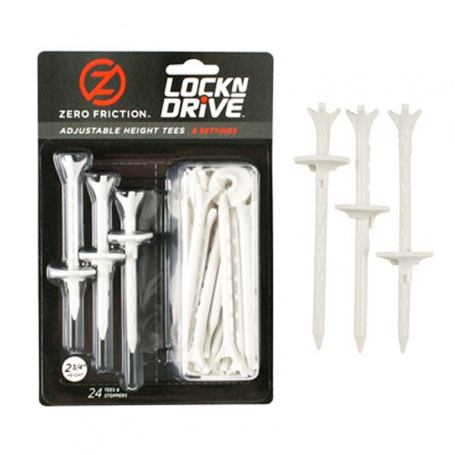 Zero Friction 2.75" Lock N' Drive Adjustable Golf Tees