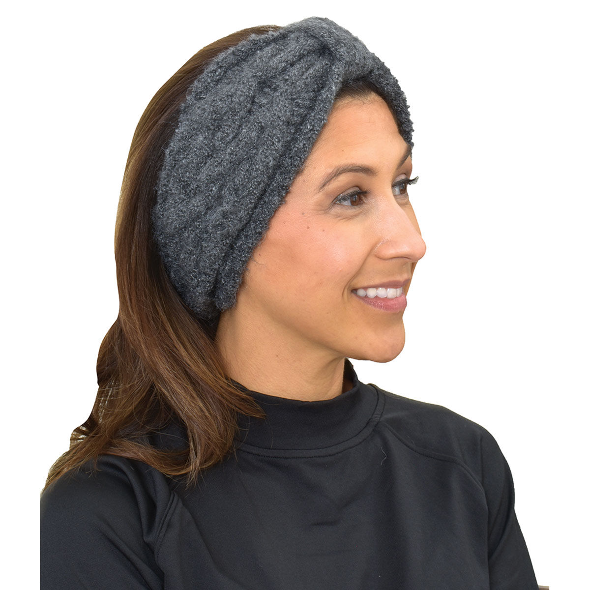 David & Young Women's Mohair Cable Knit Headband
